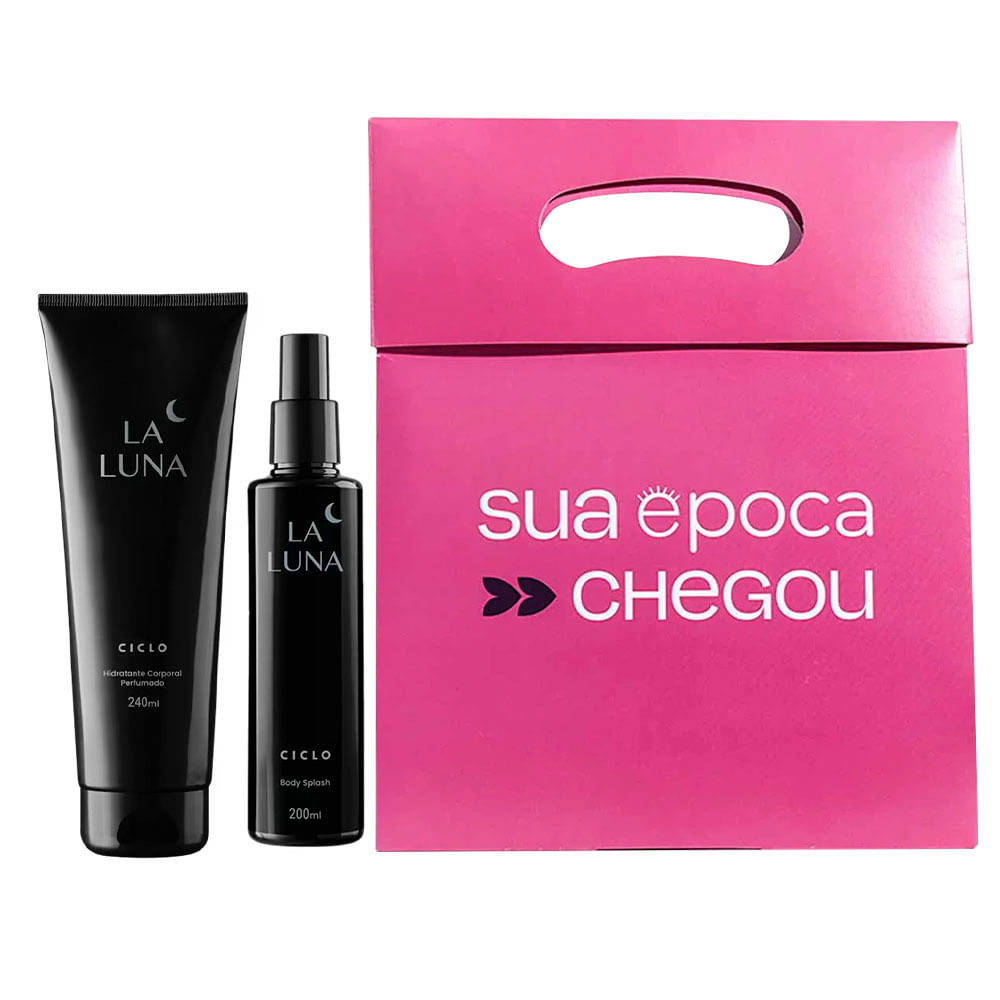 Ciclo Cosméticos Cosméticos La Luna Kit Presente de Natal - Body Splash + Loção Hidratante + Sacola Presenteável